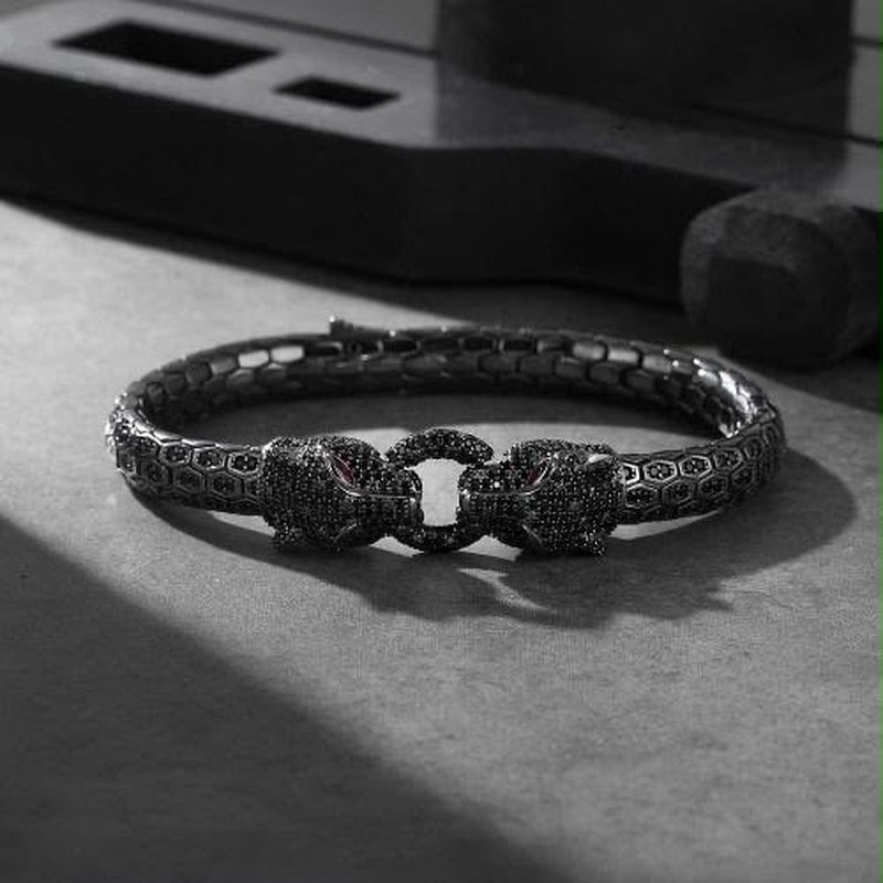 Panther bracelet, ruby eyes